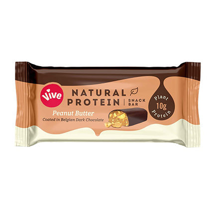 vive vegan peanut butter protein bar 49g
