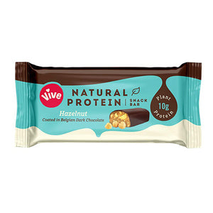vive vegan hazelnut protein bar 49g