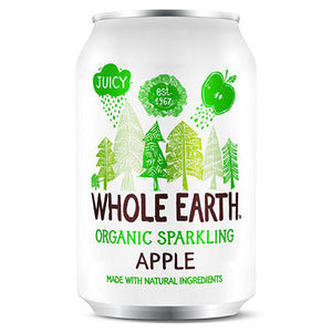 whole earth lightly sparkling apple drink 330ml