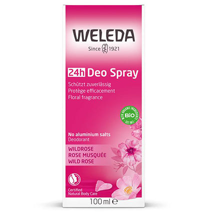 weleda vegan natural wild rose spray deodorant 100ml