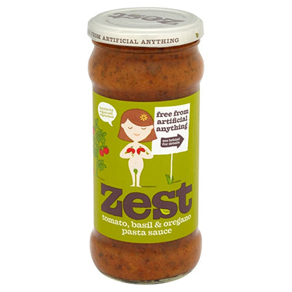 zest tomato basil & oregano pasta sauce 340g