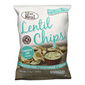 eat real creamy dill lentil chips 113g