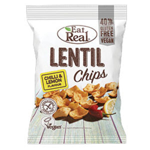 eat real chilli & lemon lentil chips 40g