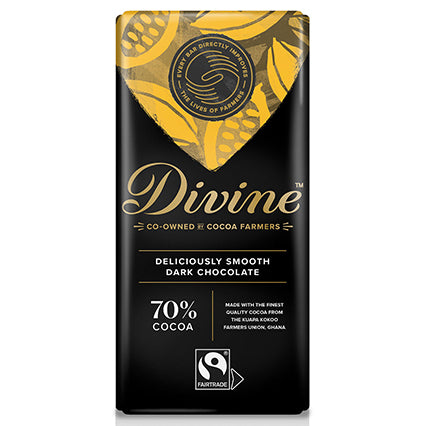 divine 70% dark chocolate bar 90g