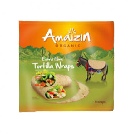 amaizin extra fibre tortilla wraps 240g