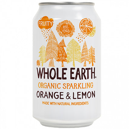 whole earth sparking lemon & orange drink 330ml