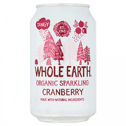 whole earth sparkling cranberry drink 330ml