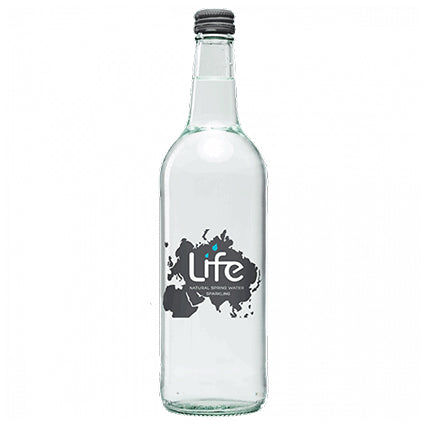 life sparkling water glass bottle 750ml