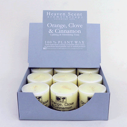 heavenscent orange & clove essential oil candle 2"2"