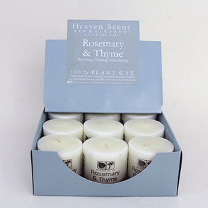 heavenscent rosemary & thyme essential oil candle 2"2"