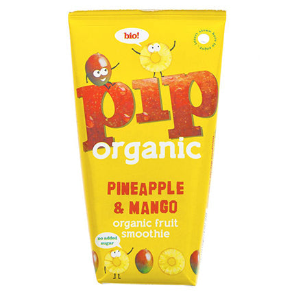 pip organic kids pineapple & mango smoothie 4x180ml