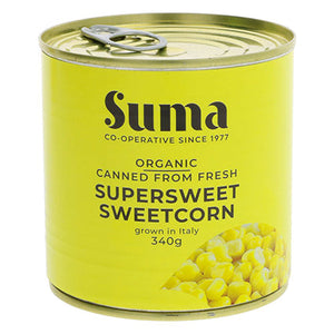 suma organic super sweet sweetcorn 340g