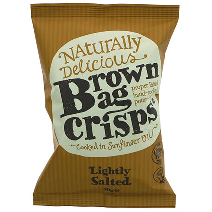 brown bag lightly salted crisps 40g
