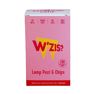 wzis vegan dog treats refill - lamp post & chips 50g