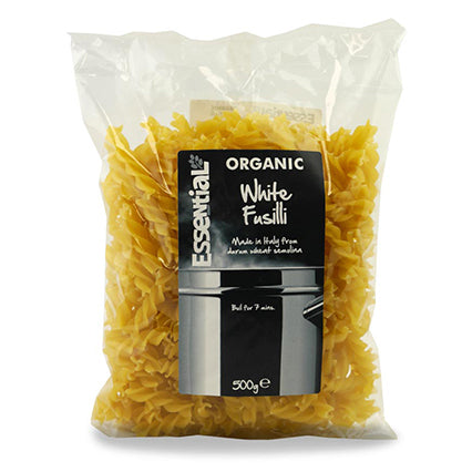 essential organic white fusilli 500gm