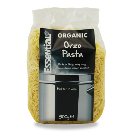 essential white orzo - rice shaped pasta for soup