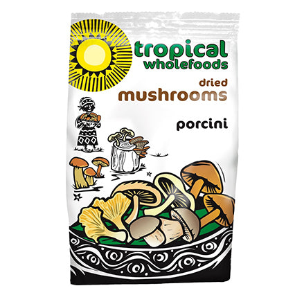 tropical wholefoods organic dried porcini mushrooms 30g