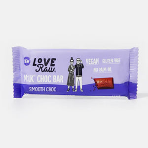 loveraw vegan milk chocolate bar smooth 30g