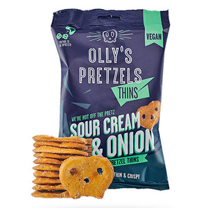 olly's vegan sour cream & chive pretzel thins 35g