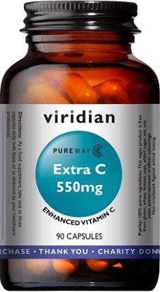 viridian extra c high potency vitamin c 550mg 90 vegan capsules