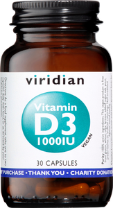 viridian vitamin d3 1000iu 30 vegan capsules
