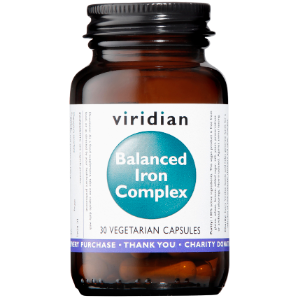 viridian balanced iron 15mg complex 30 vegan capsules