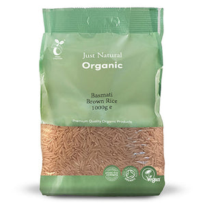 just natural organic basmati brown rice 1000g