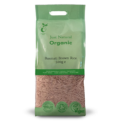 just natural organic basmati brown rice 500g
