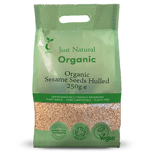 just natural organic sesame seeds hulled 250g