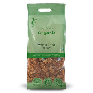 just natural organic walnut pieces 250g