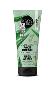 organic shop daily face cream aloe 200ml