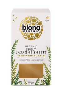 biona spelt lasagne organic 250g