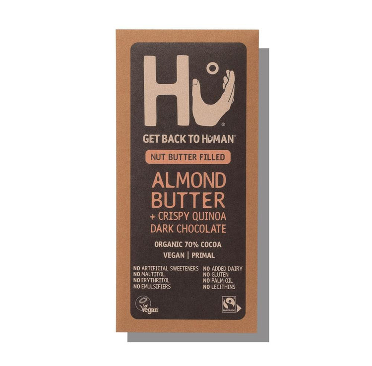 Hu Vegan Almond Butter & Crispy Quinoa Dark Chocolate Bar 60g